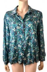 BLACK ROSE blouse with silk - M - New