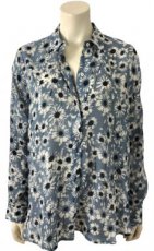 0039 ITALY blouse, chemisier avec soie - L
