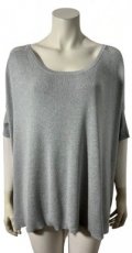 Z/2856 NOT SHY sweater / t'shirt with silk  - M Oversized - Pre Loved